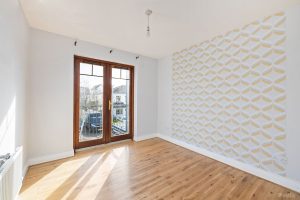 Apartment 39 bedroom1 patio doors unstaged